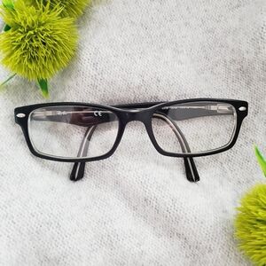 RAY-BAN Unisex Black + Transparent Highstreet RB 5206 Optics Lenses Frames